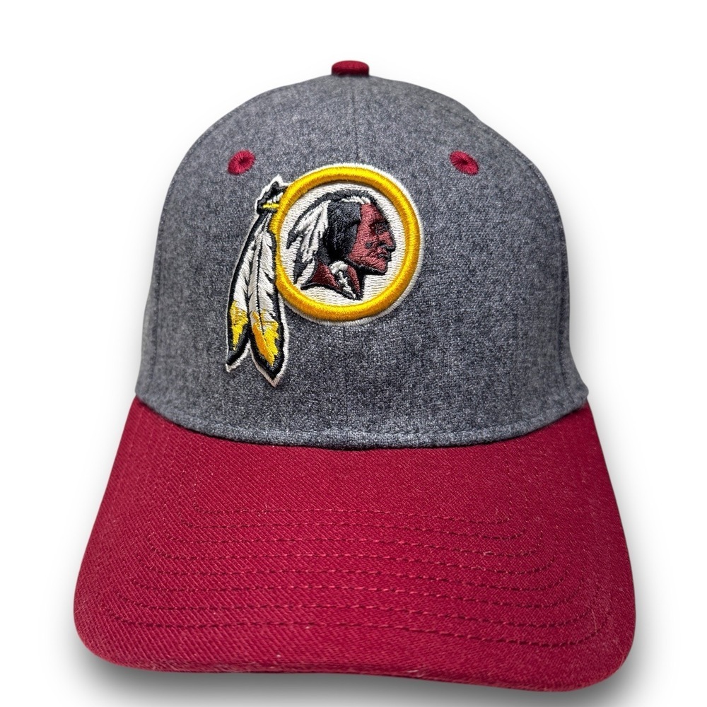 New Era 39Thirty Washington Redskins Hat Flex Fit S/M Wool Gray Blockhead NWOT - Picture 2 of 7